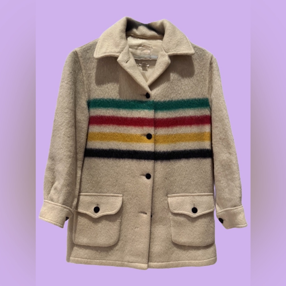✨ Vintage Hudson Bay - cream blanket coat